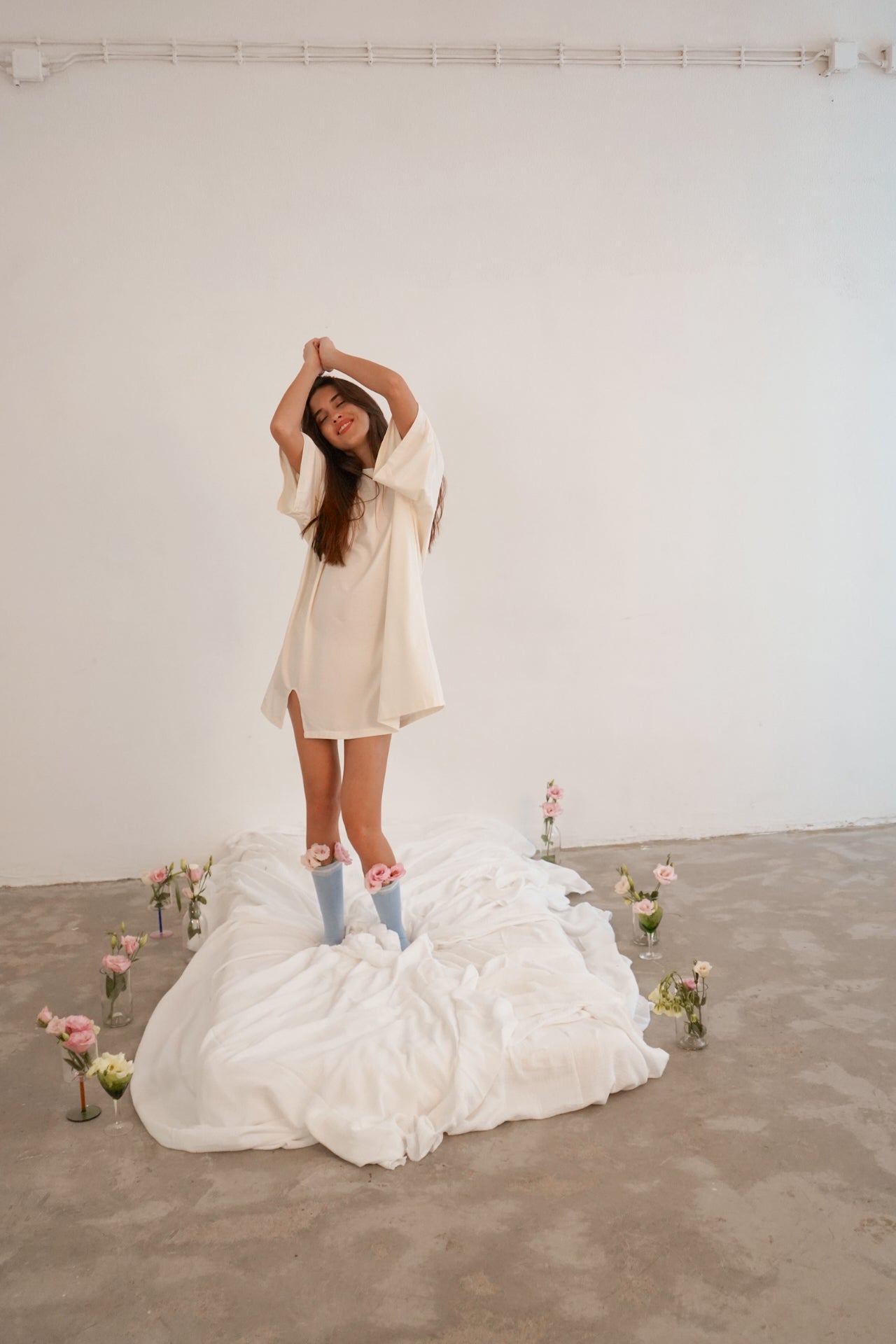T-Shirt Dress Ailen Gardenia
