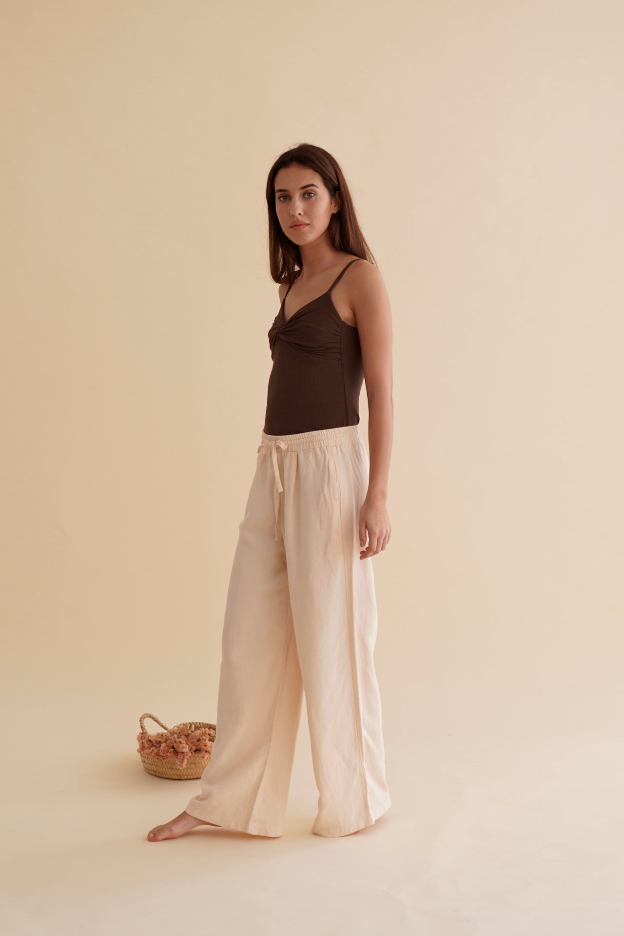 Trousers Aire Lino Gardenia