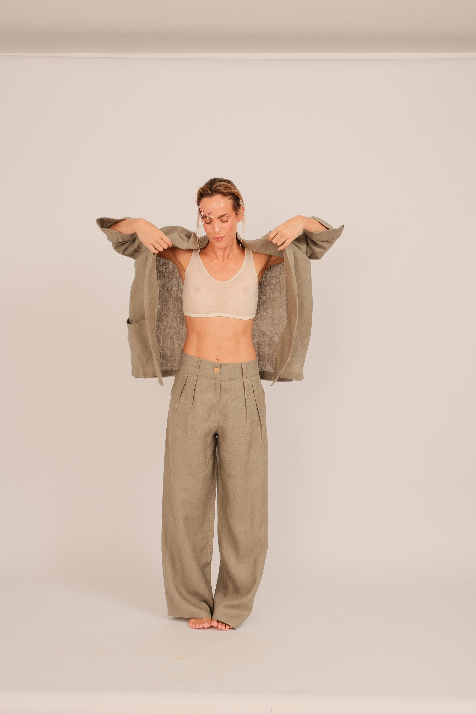 Calças Olivia Sage Green