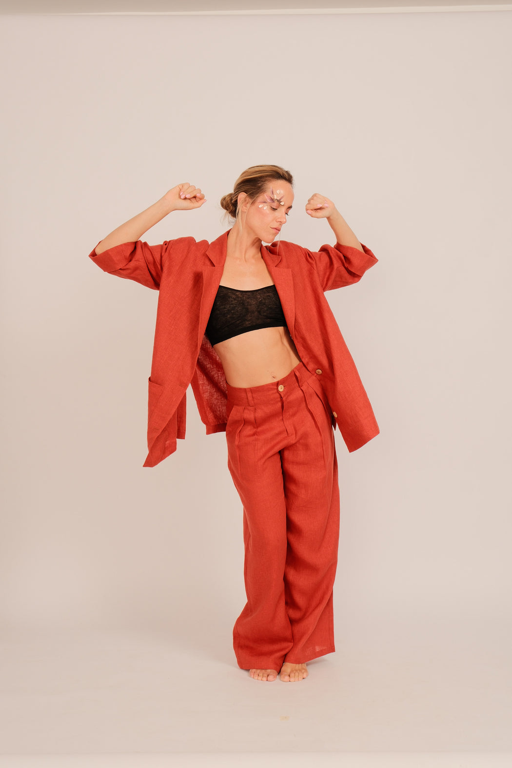 Trousers Olivia Red Fig