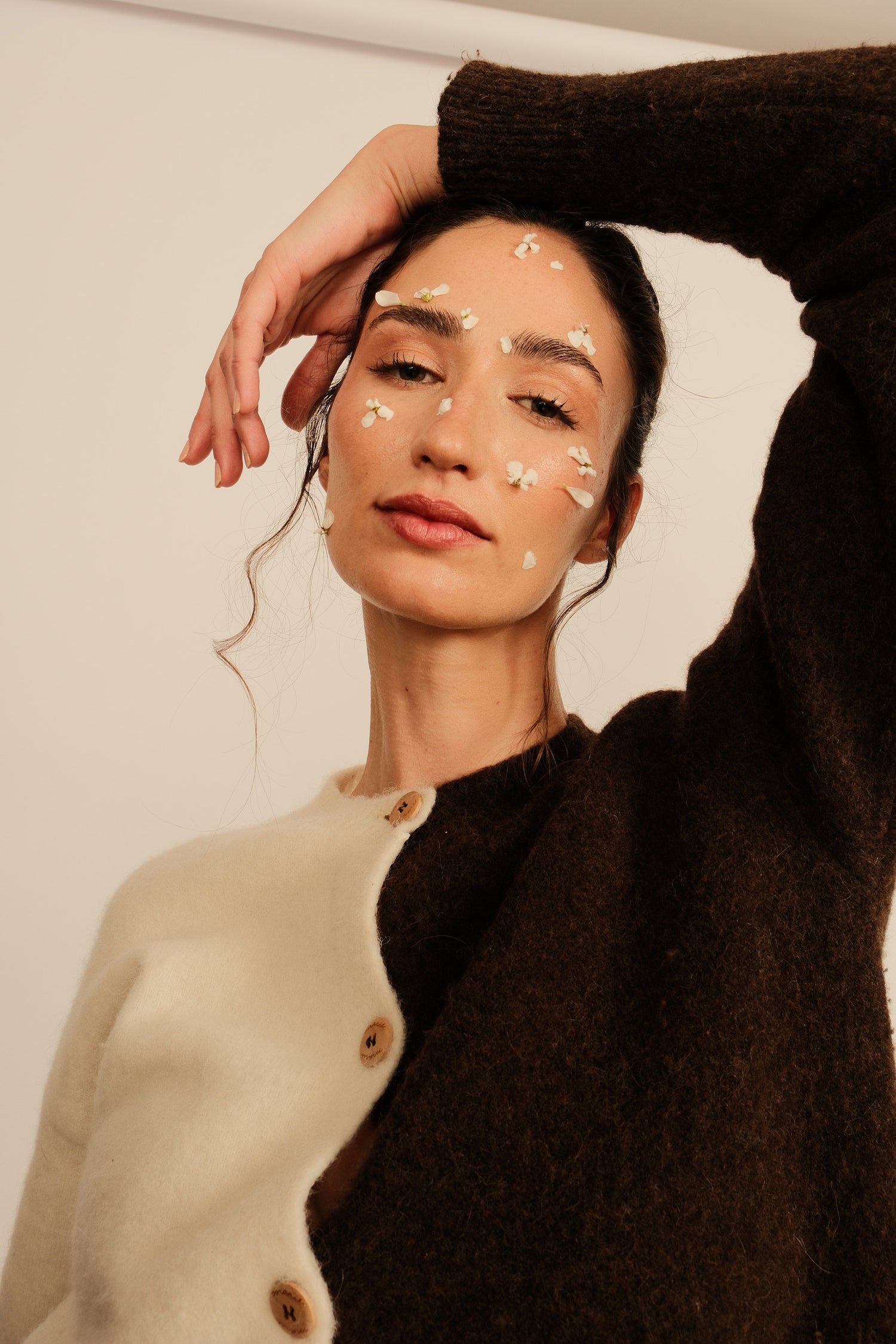 Chiado Cardigan Chocolate/Gardenia