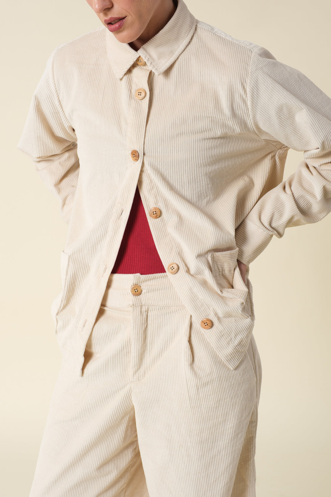 Coat Corduroy Noa Off White