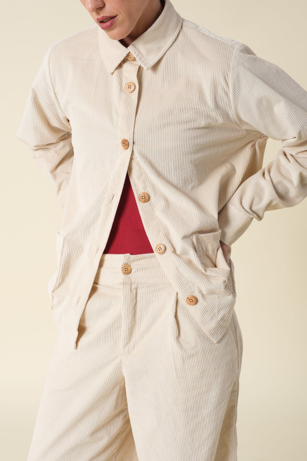 Coat Corduroy Noa Off White