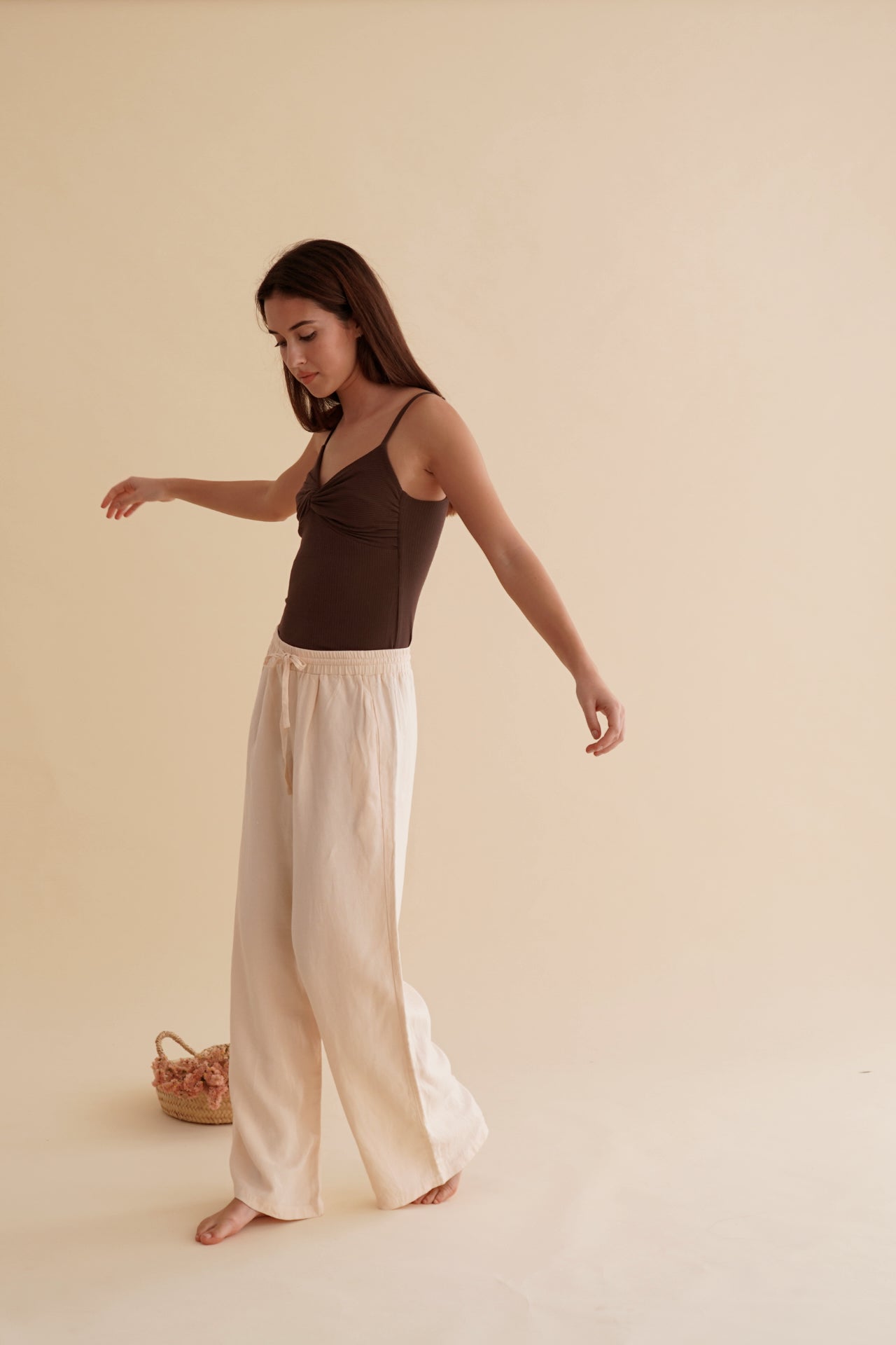 Trousers Aire Lino Gardenia