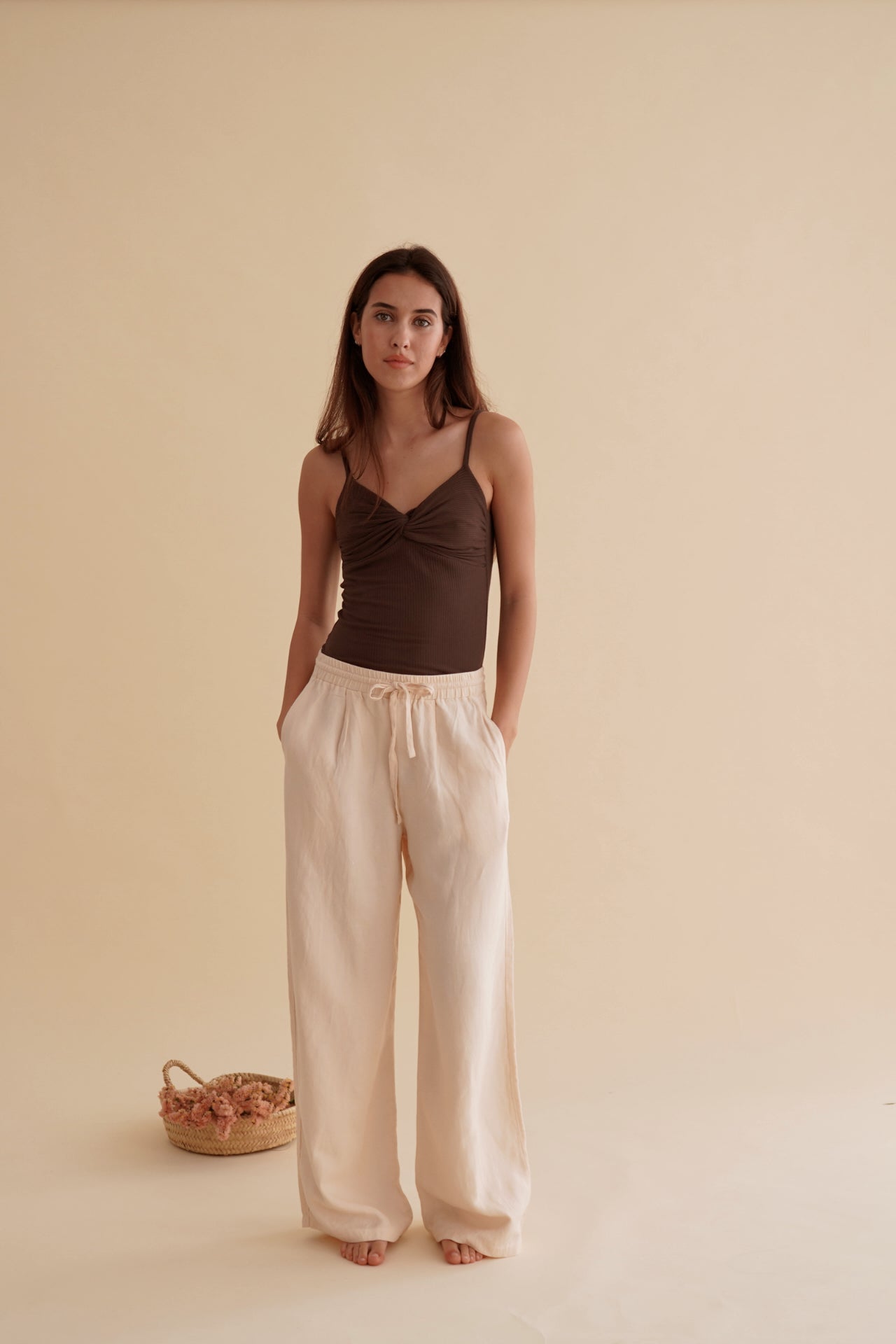 Trousers Aire Lino Gardenia
