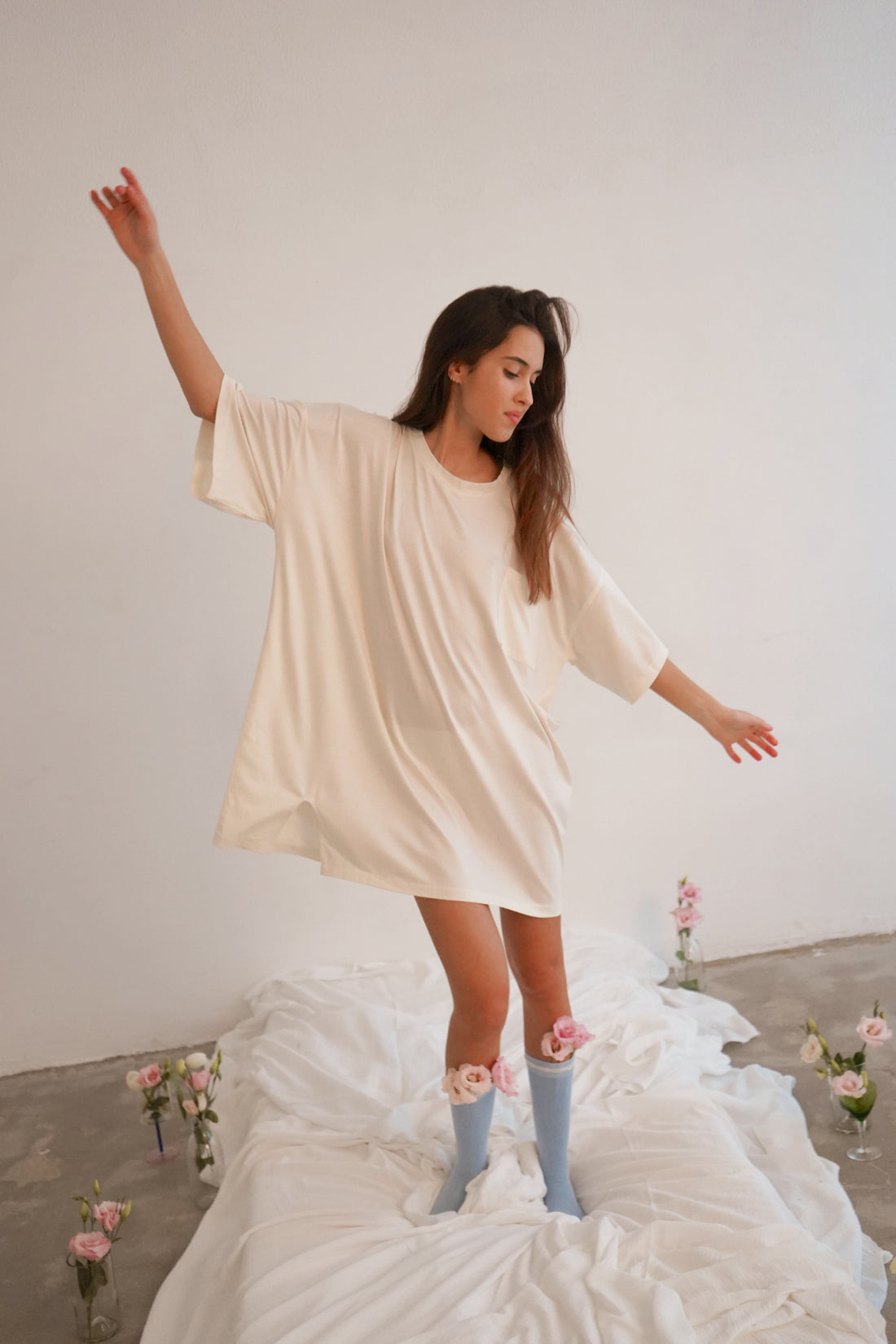 T-Shirt Dress Ailen Gardenia
