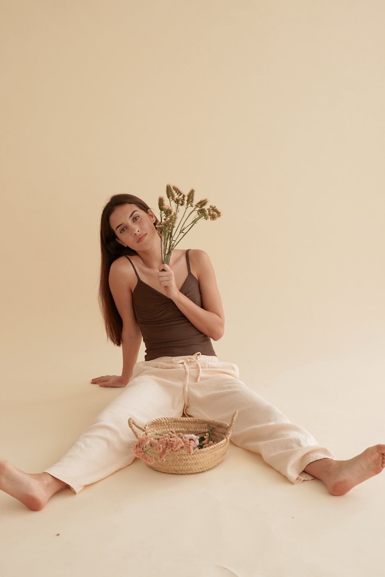 Trousers Aire Lino Gardenia