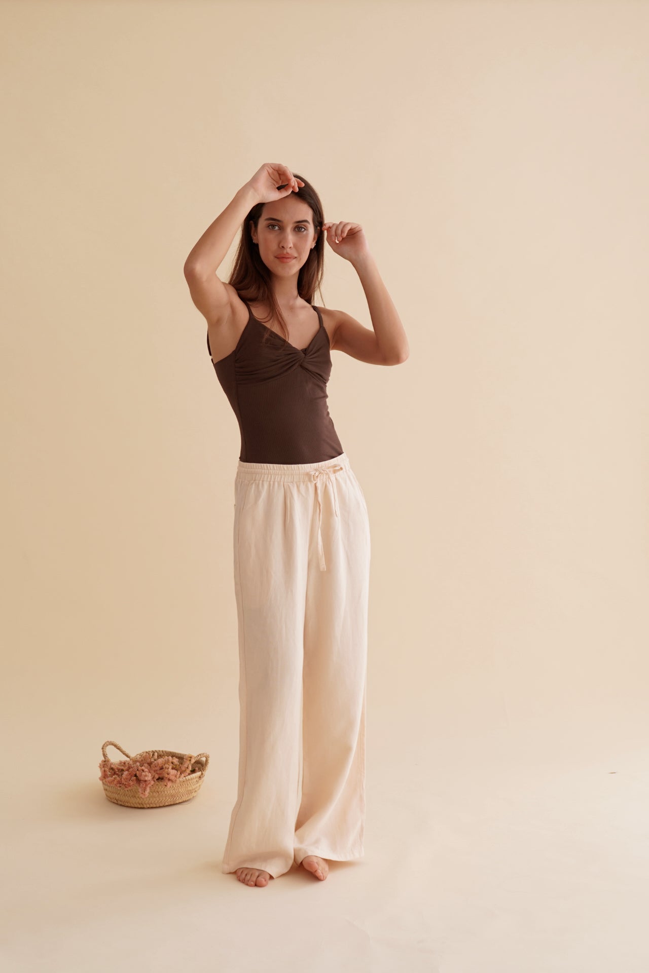 Trousers Aire Lino Gardenia