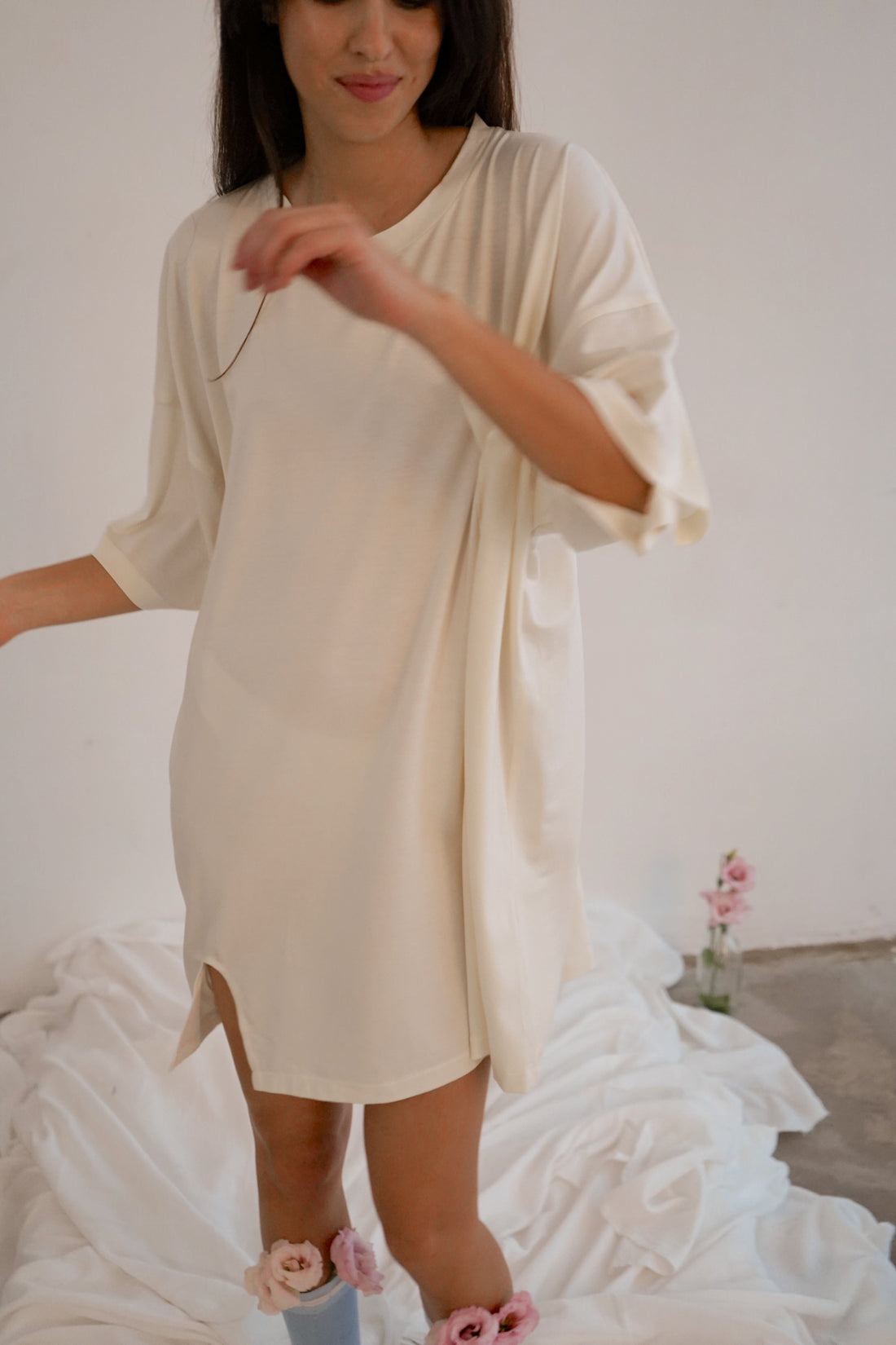 T-Shirt Dress Ailen Gardenia