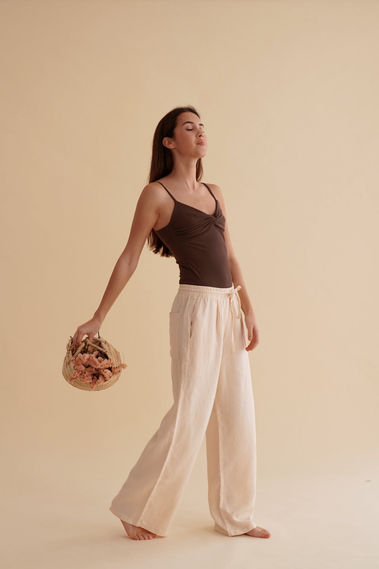 Trousers Aire Lino Gardenia