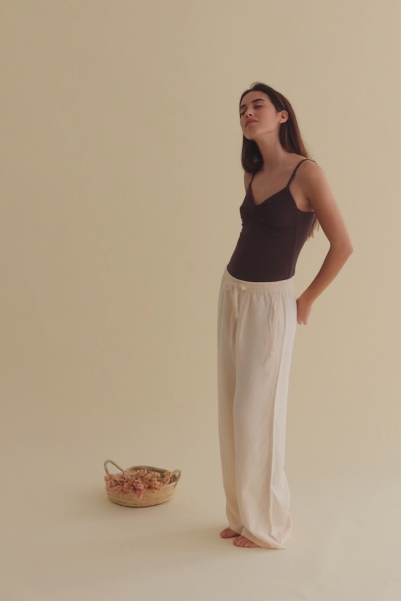 Trousers Aire Lino Gardenia