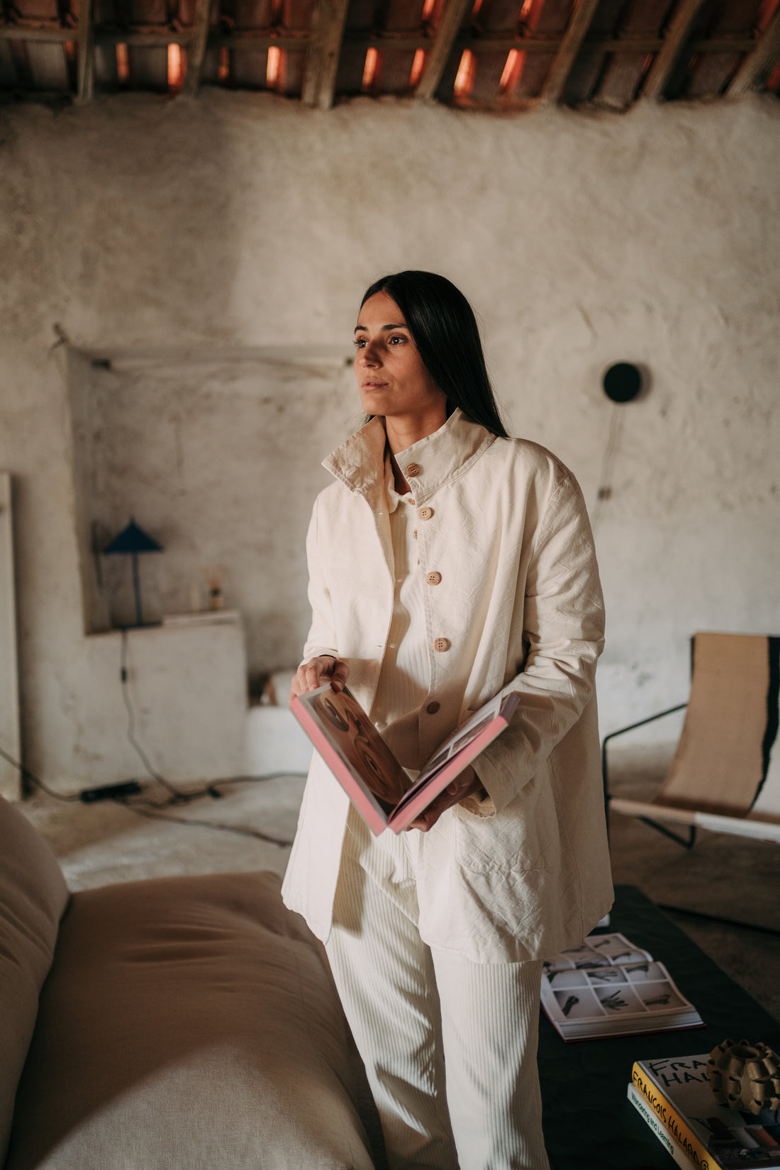 Coat Charo White Jasmine