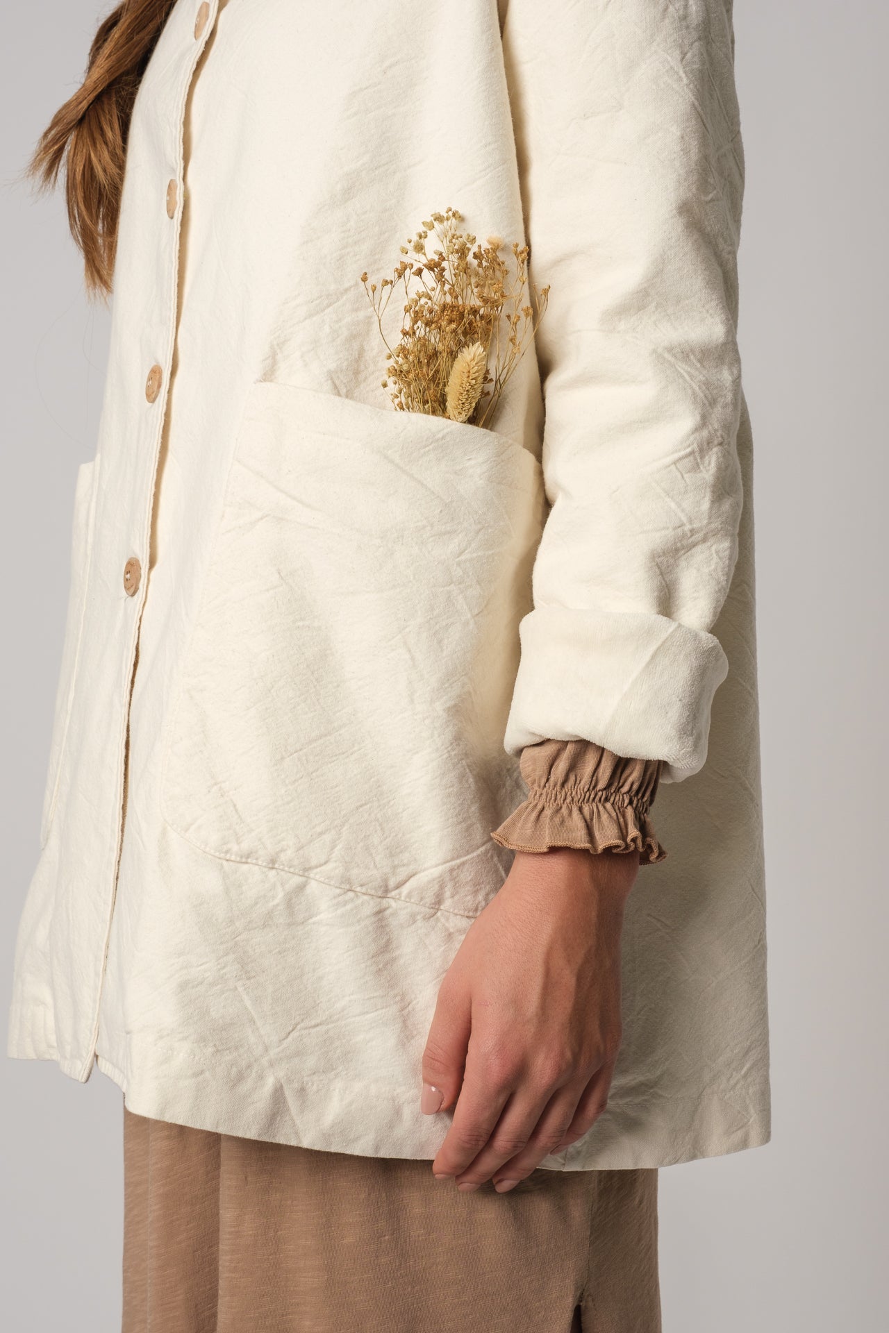 Coat Charo White Jasmine